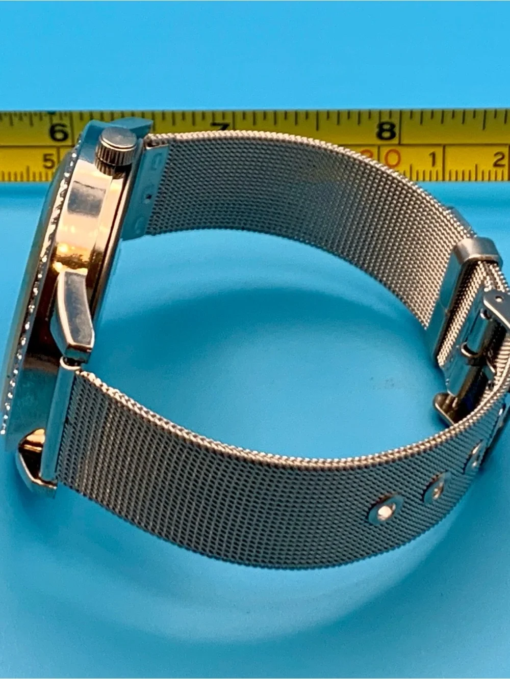 Men’s Fashion Quartz Wristwatch Crystal Bezel/Indices Mesh Band Working